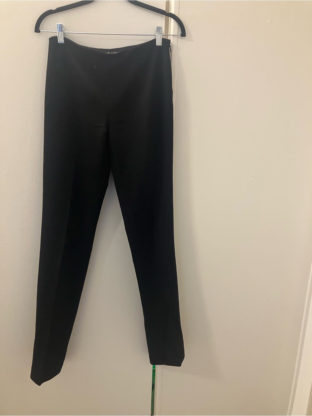 Ralph Lauren Black Label Womens Black Stretch Wool Crepe Slacks Pants Sz 4.